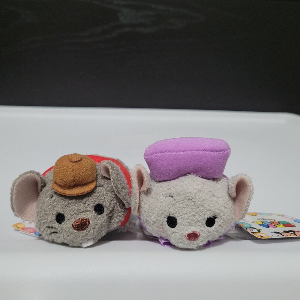 Disney Store Japan The Rescuers Tsum Tsum Plush 3.5" Set New